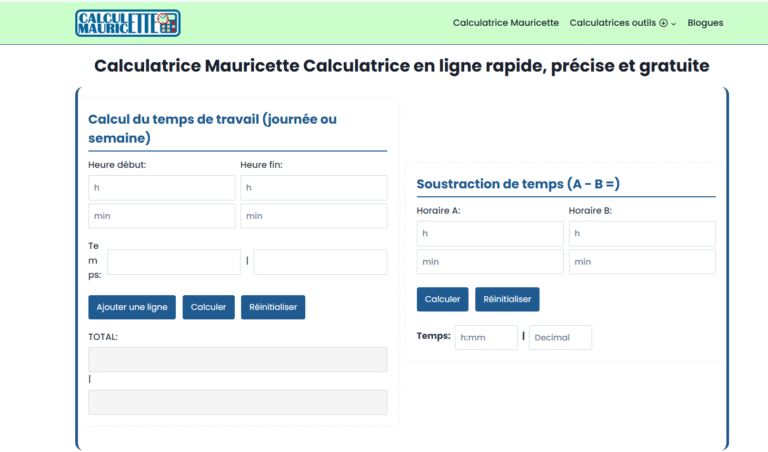 Calculatrice Mauricette